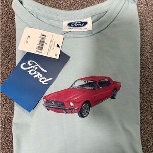 Ford Blue Tee with Red Car Design